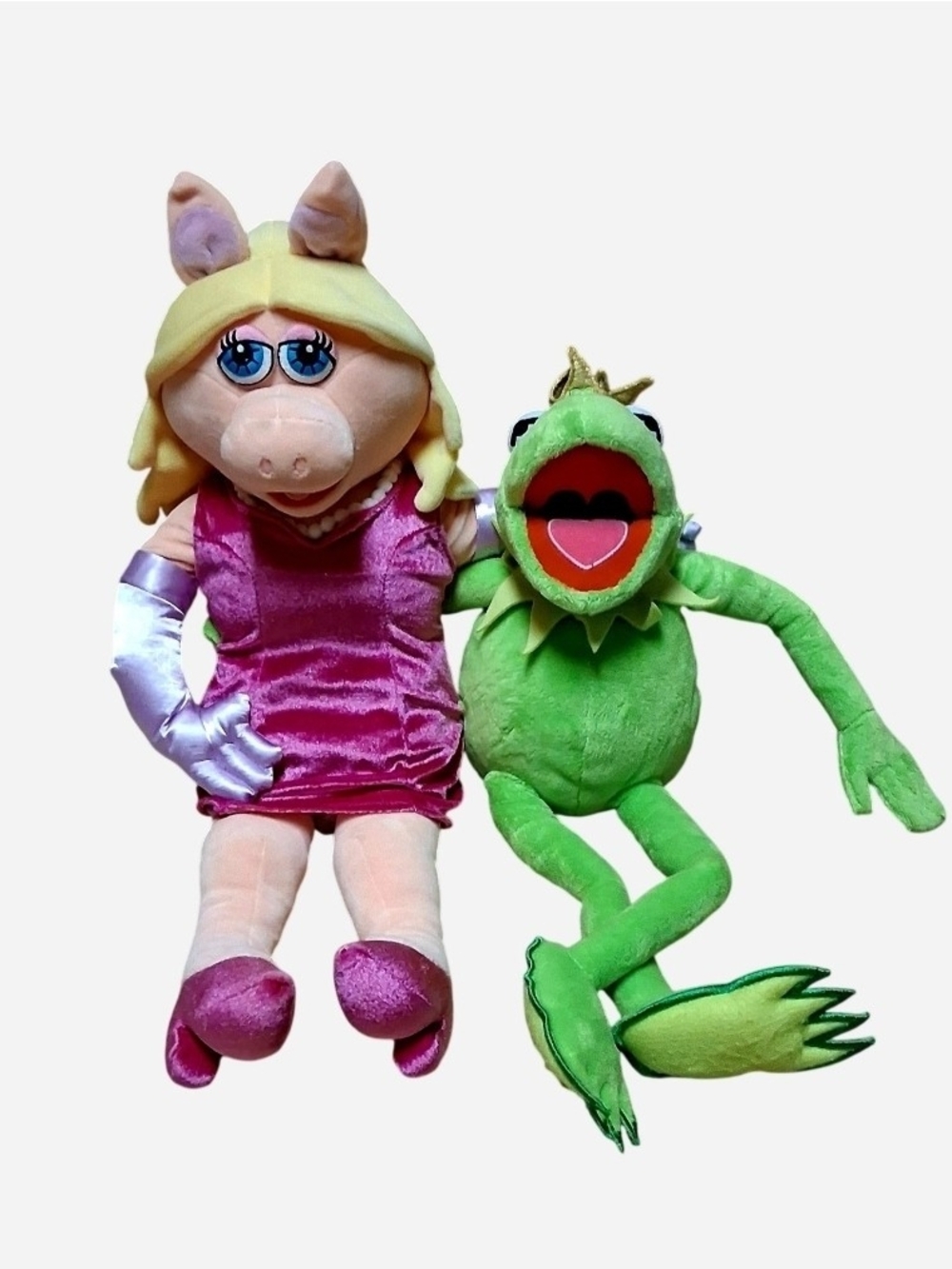 23" Miss Piggy & Kermit Plush Disney Collectible
